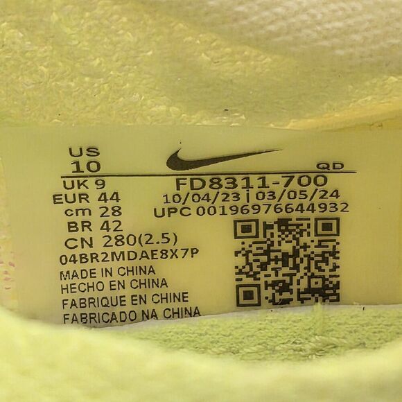 Nike Air Zoom Alphafly NEXT% 3 Fast Pack Volt Running Shoes FD8311-700 Men\'s 10